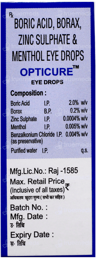Opticure Eye Drops 10Ml