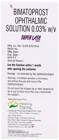 Super Lash Eye Drops 3ml Super Lash Eye Drops 3ml