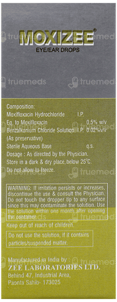 Moxizee Eye/ear Drops 10ml Moxizee Eye/ear Drops 10ml