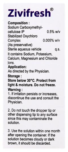 Zivifresh Eye Drops 10ml Zivifresh Eye Drops 10ml