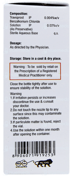 Travoprost Eye Drops 3ml