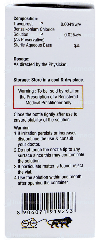 Travoprost Eye Drops 3ml