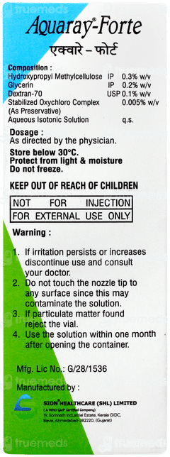 Aquaray Forte Ophthalmic Solution 10ml