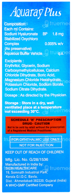 Aquaray Plus Eye Drops 10ml