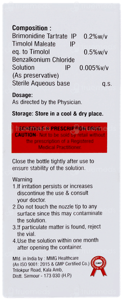 Brimont T Eye Drops 5ml Brimont T Eye Drops 5ml