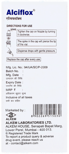 Alciflox Eye/ear Drops 15ml Alciflox Eye/ear Drops 15ml