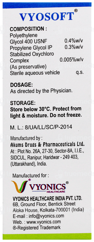 Vyosoft Eye Drops 10Ml