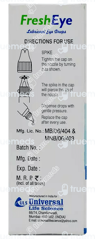 Fresh Eye Lubricant Eye Drops 0.5/0.0075 % 10 ML