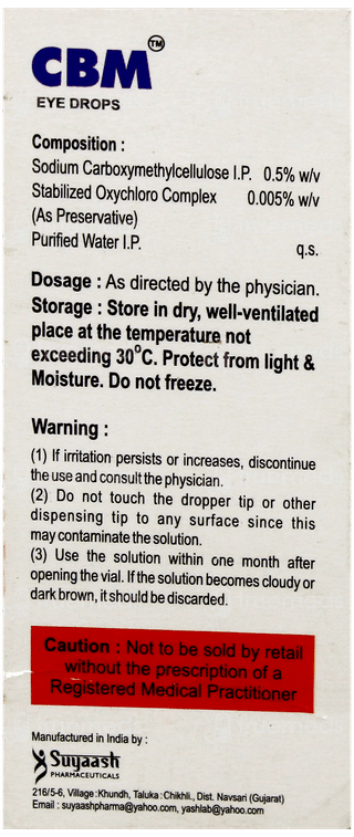 Cbm 0.5% Eye Drops 10Ml