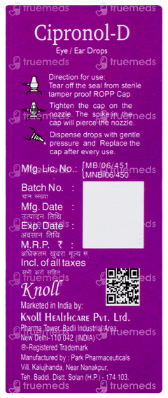 Cipronol D Eye/ear Drops 10ml