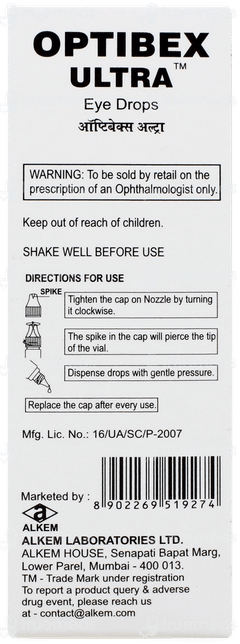 Optibex Ultra Eye Drops 10ml