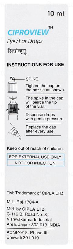 Ciproview Eye/ear Drops 10ml