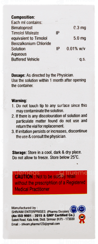 Bimatos T Eye Drops 3ml