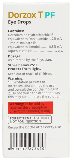 Dorzox T Pf Eye Drops 10ml