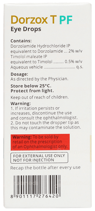 Dorzox T Pf Eye Drops 10ml