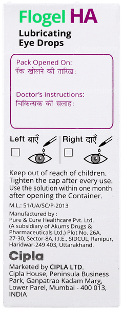 Flogel Ha Eye Drops 10ml Flogel Ha Eye Drops 10ml