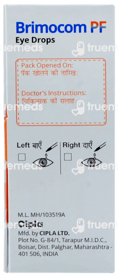 Brimocom Pf Eye Drops 10ml Brimocom Pf Eye Drops 10ml