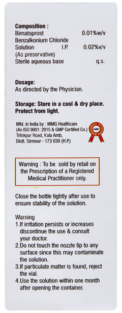 Bimatos 0.01 Eye Drops 3ml Bimatos 0.01 Eye Drops 3ml