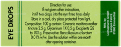 Dr Willmar Schwabe Cineraria Maritima Eye Drops 10ml