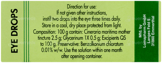 Dr Willmar Schwabe Cineraria Maritima Eye Drops 10ml