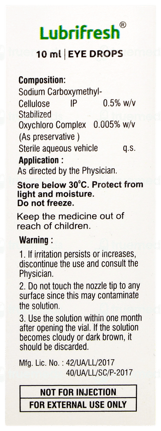 Lubrifresh Eye Drops 10ml
