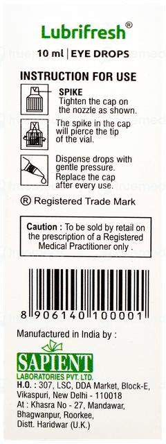 Lubrifresh Eye Drops 10ml