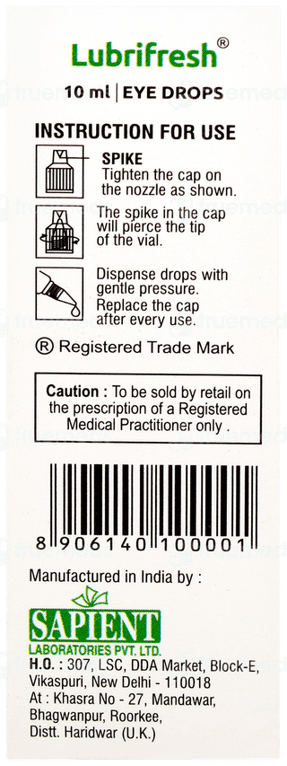 Lubrifresh Eye Drops 10ml