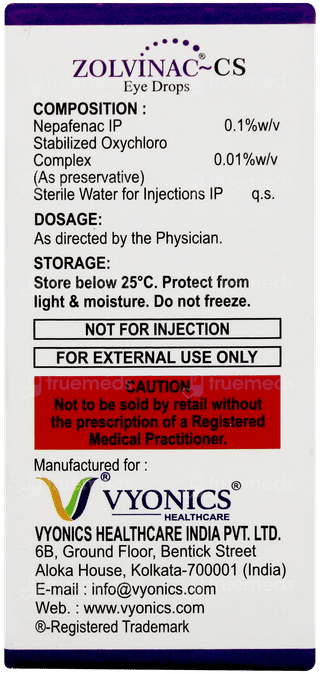 Zolvinac Cs Eye Drops 5ml