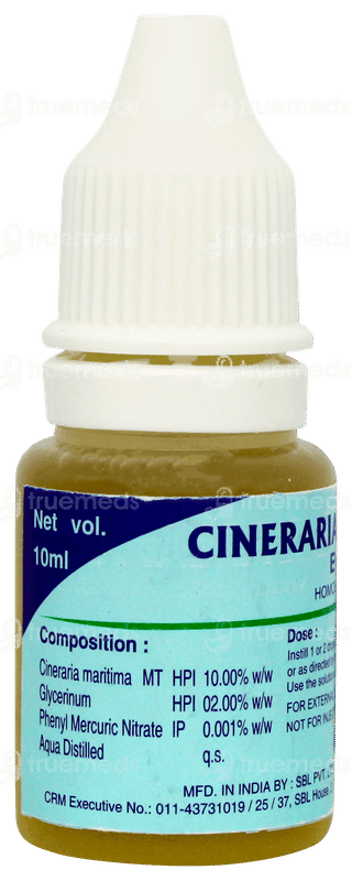 Sbl Cineraria Maritima 10% Eye Drops 10ml