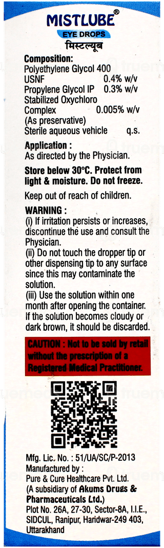 Mistlube Eye Drops 10ml