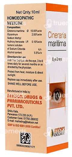 Baksons Cineraria Maritima Eye Drops 10ml