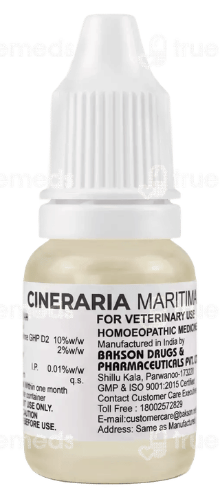 Baksons Cineraria Maritima Eye Drops 10Ml