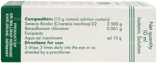 Dr Willmar Schwabe Cineraria Maritima Without Alcohol Eye Drops 10ml