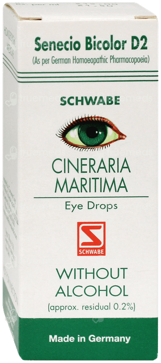 Dr Willmar Schwabe Cineraria Maritima Without Alcohol Eye Drops 10ml