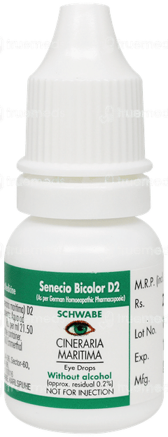 Dr Willmar Schwabe Cineraria Maritima Without Alcohol Eye Drops 10ml