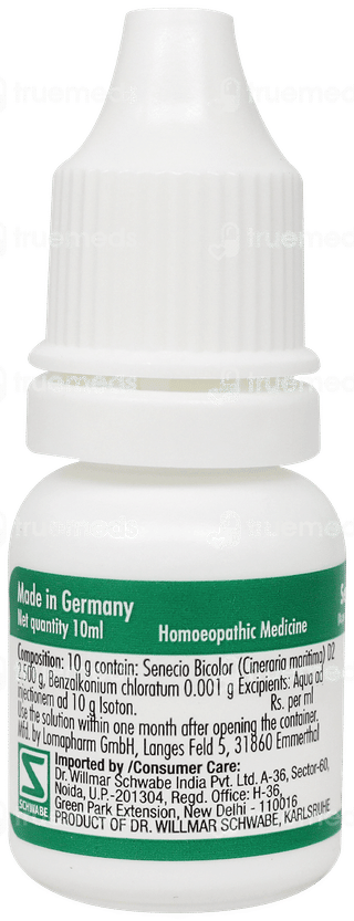 Dr Willmar Schwabe Cineraria Maritima Without Alcohol Eye Drops 10ml