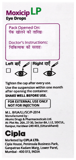 Moxicip Lp Eye Drops 5ml