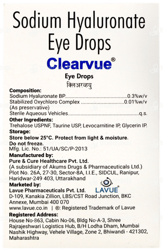 Clearvue Eye Drops 10ml