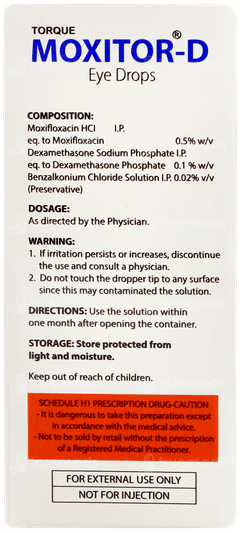 Moxitor D Eye Drops 10ml