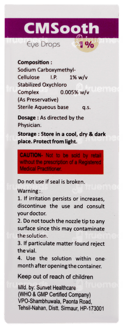 Cmsooth 1% Eye Drops 10ml