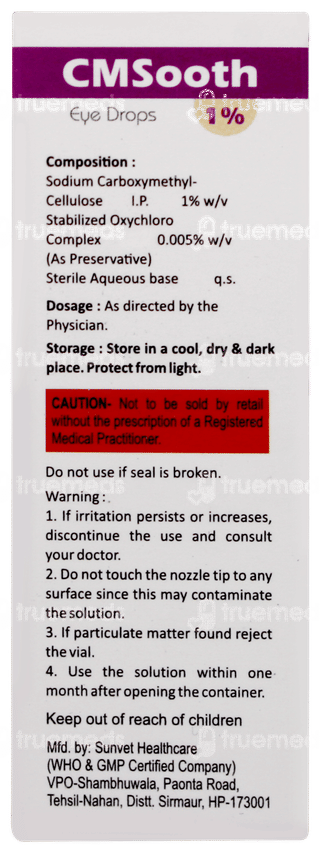 Cmsooth 1% Eye Drops 10ml