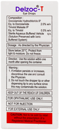 Delzoc T Eye Drops 5ml Delzoc T Eye Drops 5ml