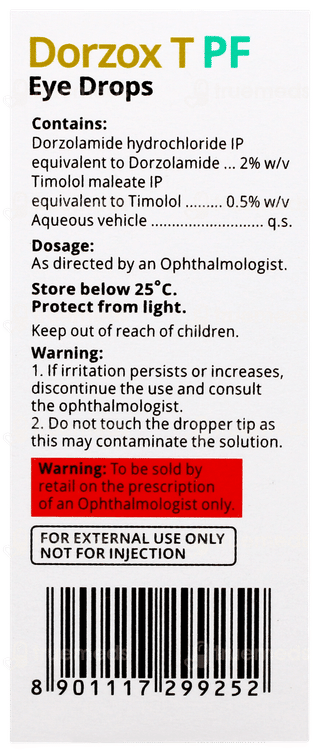 Dorzox T Pf Eye Drops 5ml