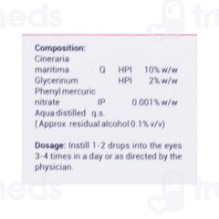 Bhargava Cineraria Maritima Eye Drops 10ml