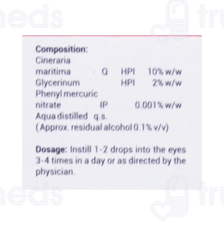 Bhargava Cineraria Maritima Eye Drops 10ml