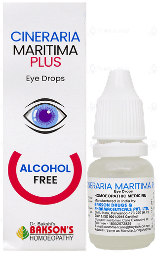 Baksons Cineraria Maritima Plus Alcohol Free Eye Drops 10Ml