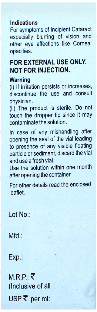 Baksons Cineraria Maritima Plus Alcohol Free Eye Drops 10Ml