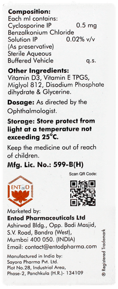 Cyclo Tears D Eye Drops 3ml