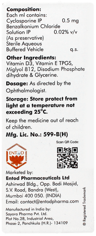 Cyclo Tears D Eye Drops 3ml