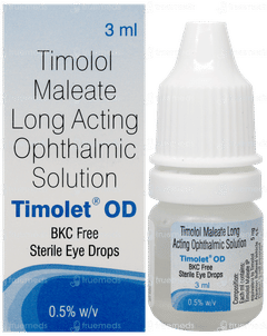 Timolet Od Bkc Free Eye Drops 3Ml Timolet Od Bkc Free Eye Drops 3Ml